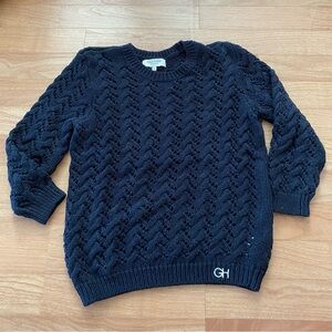 Gilly Hicks Dark Blue Cable Knit Sweater